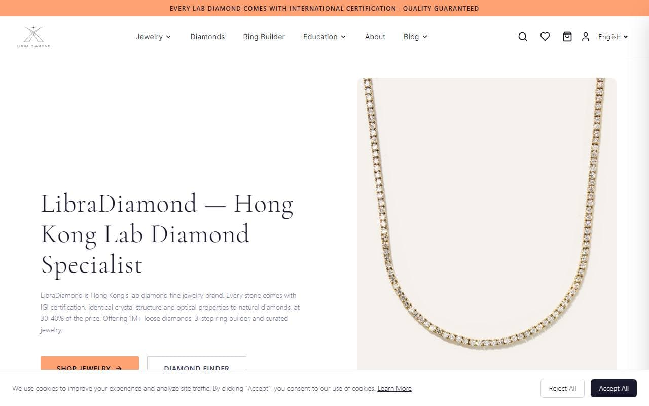 LibraDiamond 鑽石珠寶電商網站